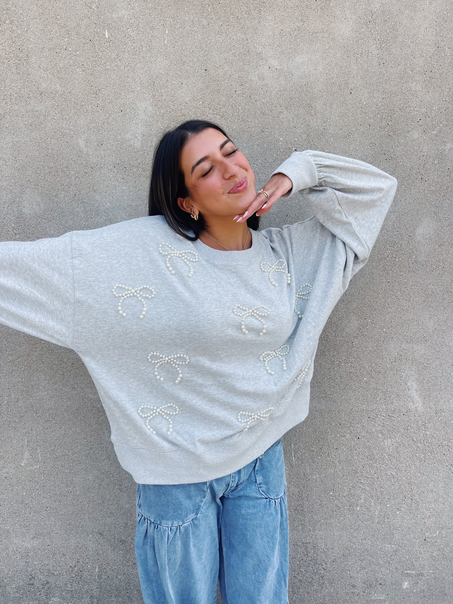 girly pearl sweatshirt *RESTOCKED