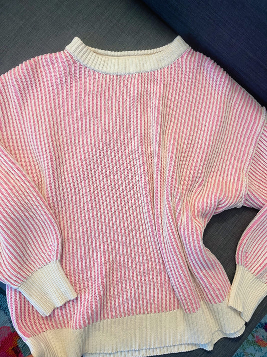 Sophie striped sweater -PINK