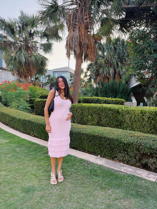 beach barbie midi dress