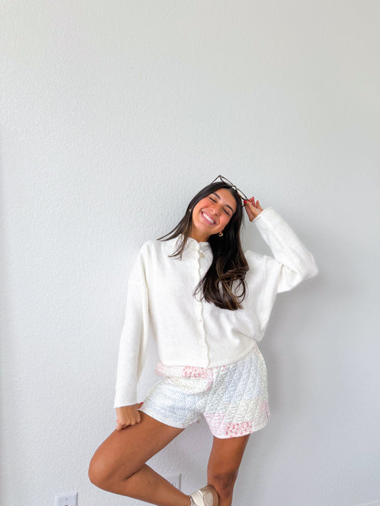 the Lorie cardigan -SNOW