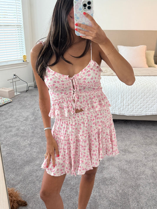 summertime floral skirt