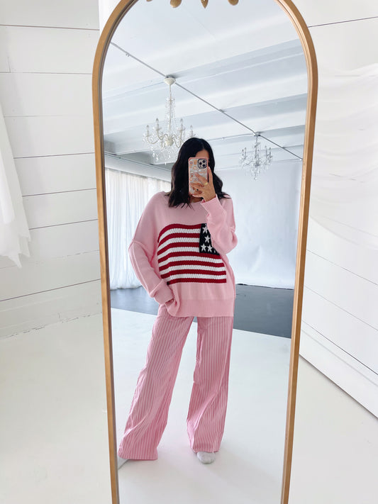 free to be cozy sweater -PINK