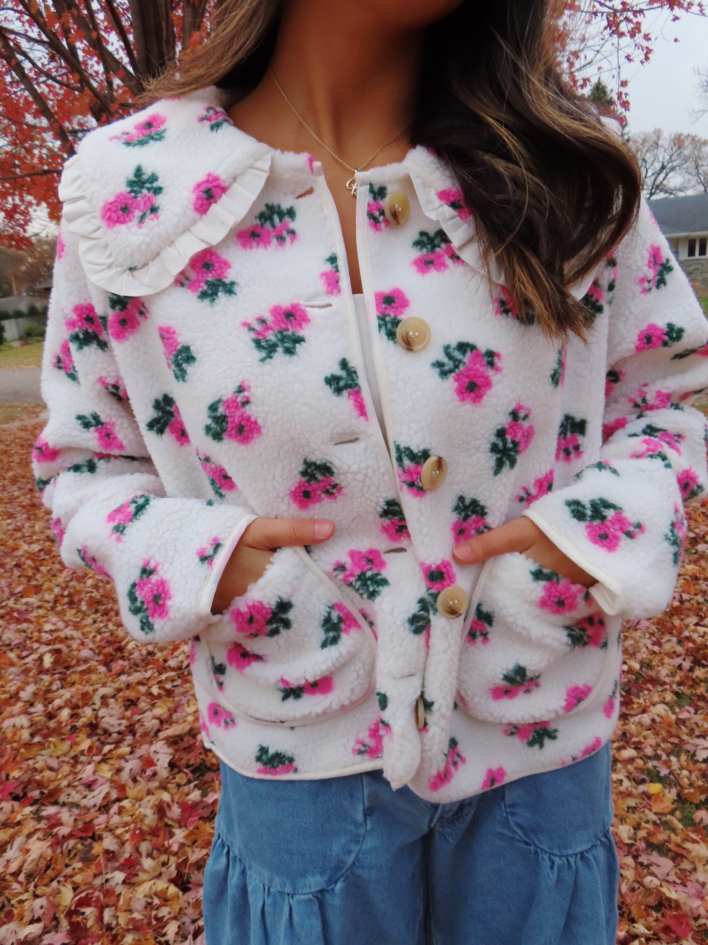 floral Peter Pan jacket (PREORDER)