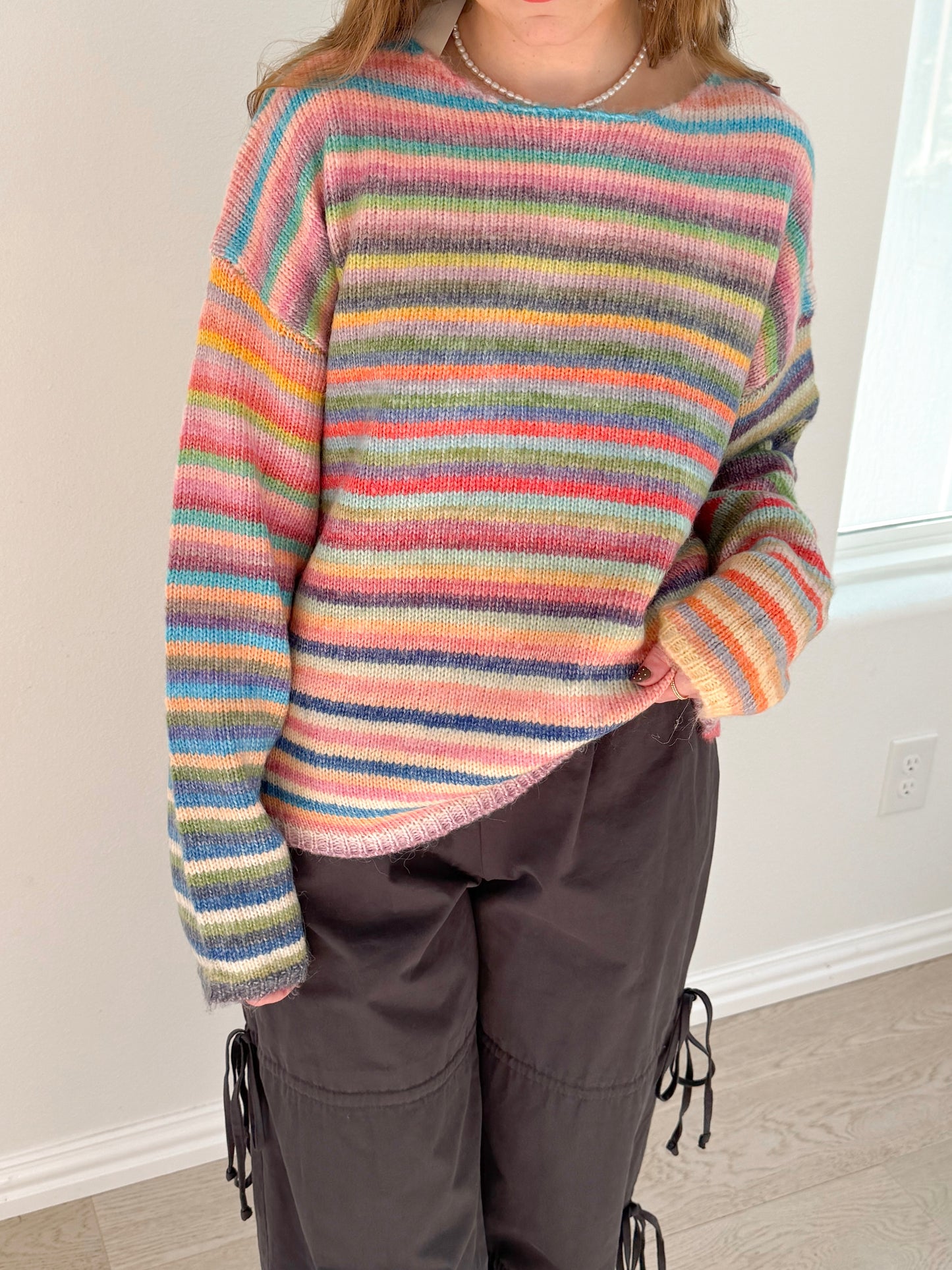 autumn rainbow sweater
