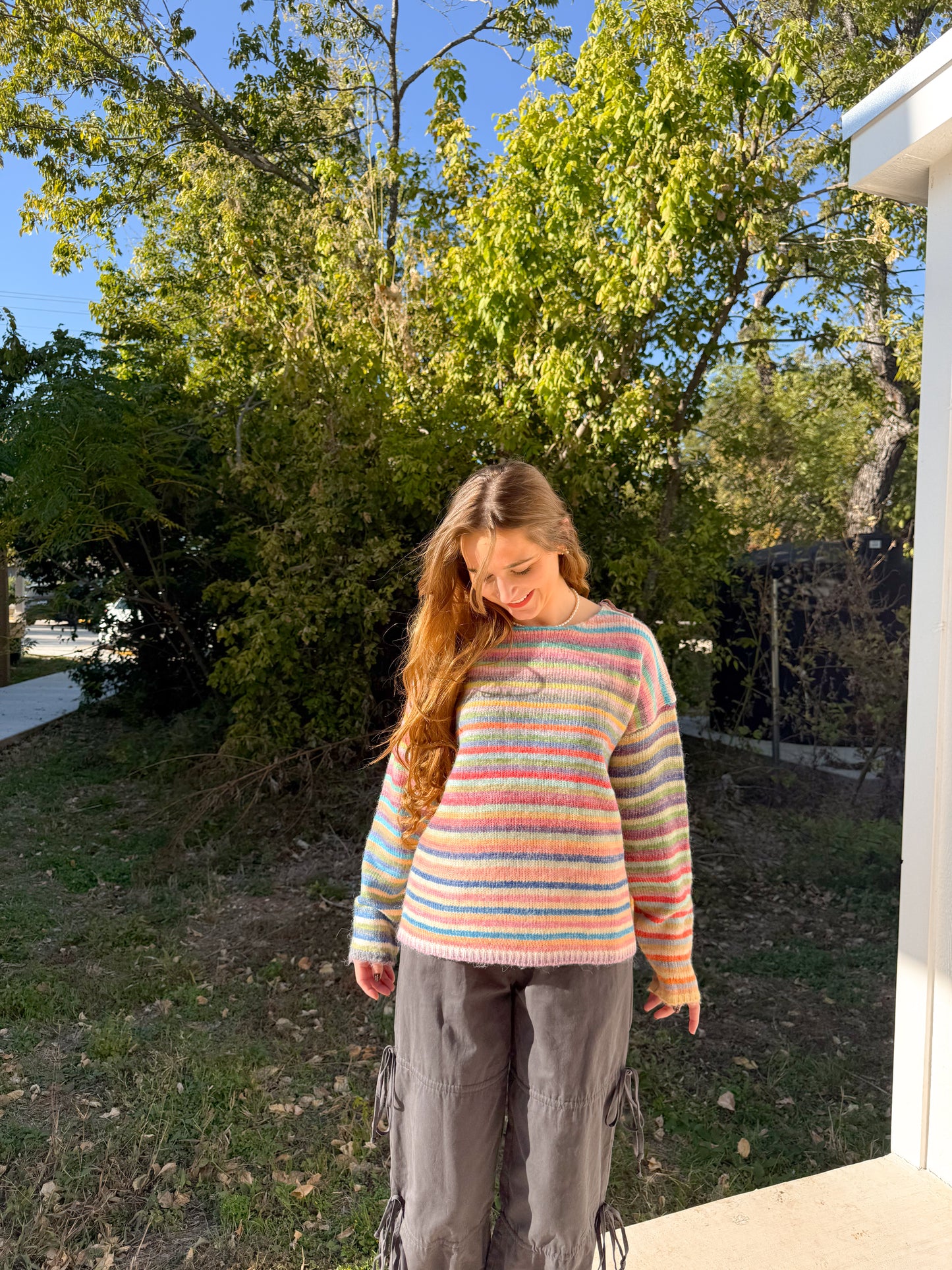 autumn rainbow sweater