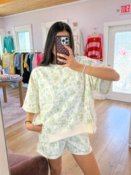 spring floral set -BLUE