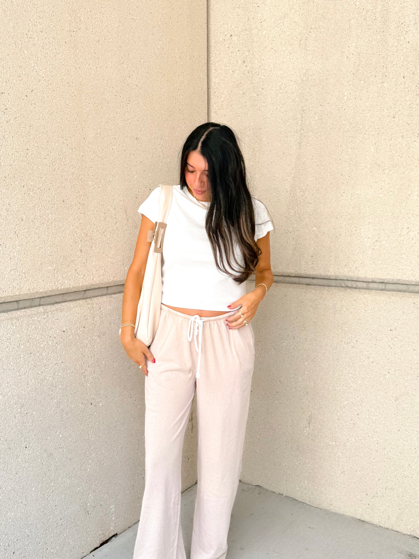 the Brandy drawstring pants -TAN