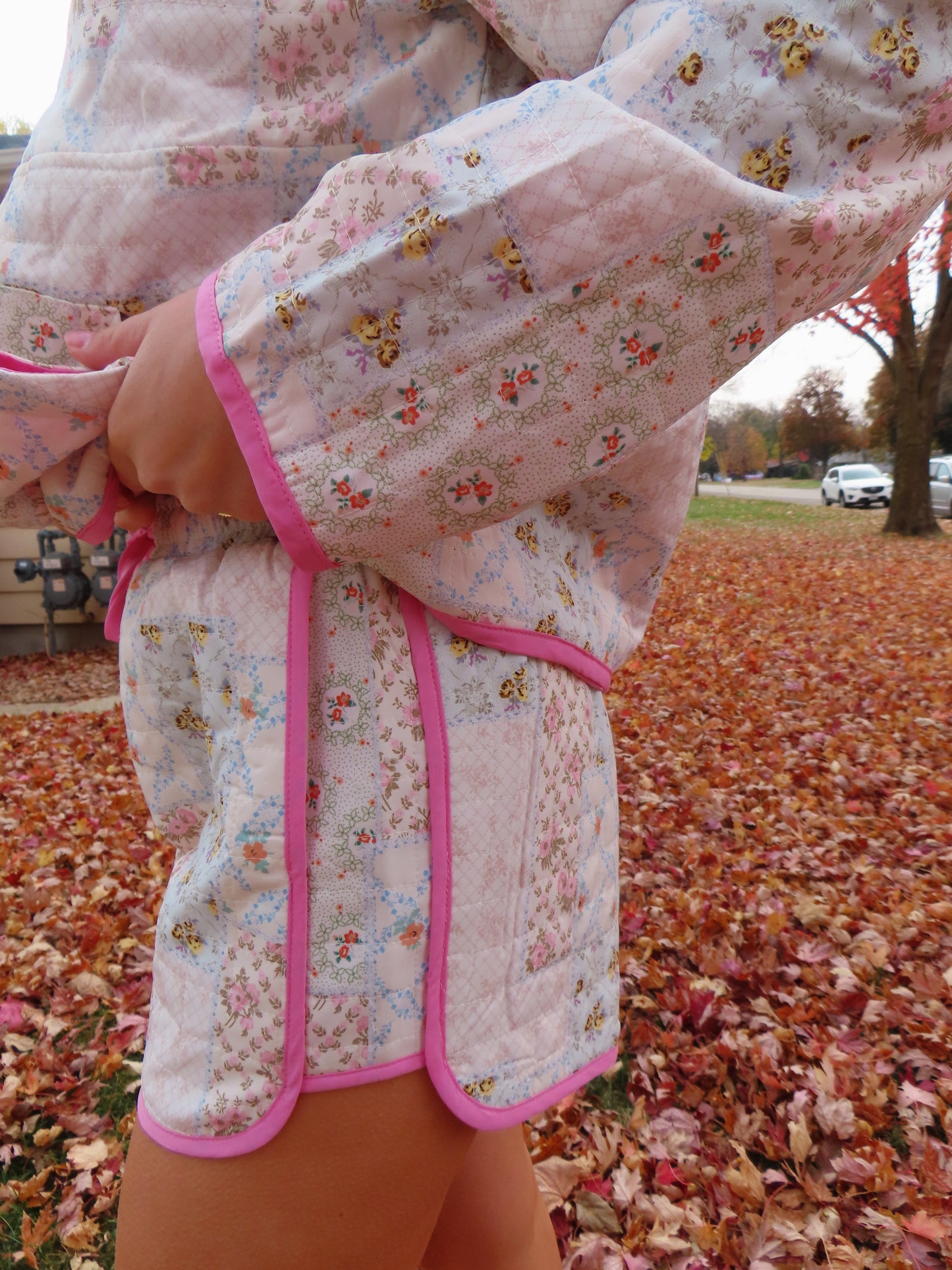 floral patchwork shorts