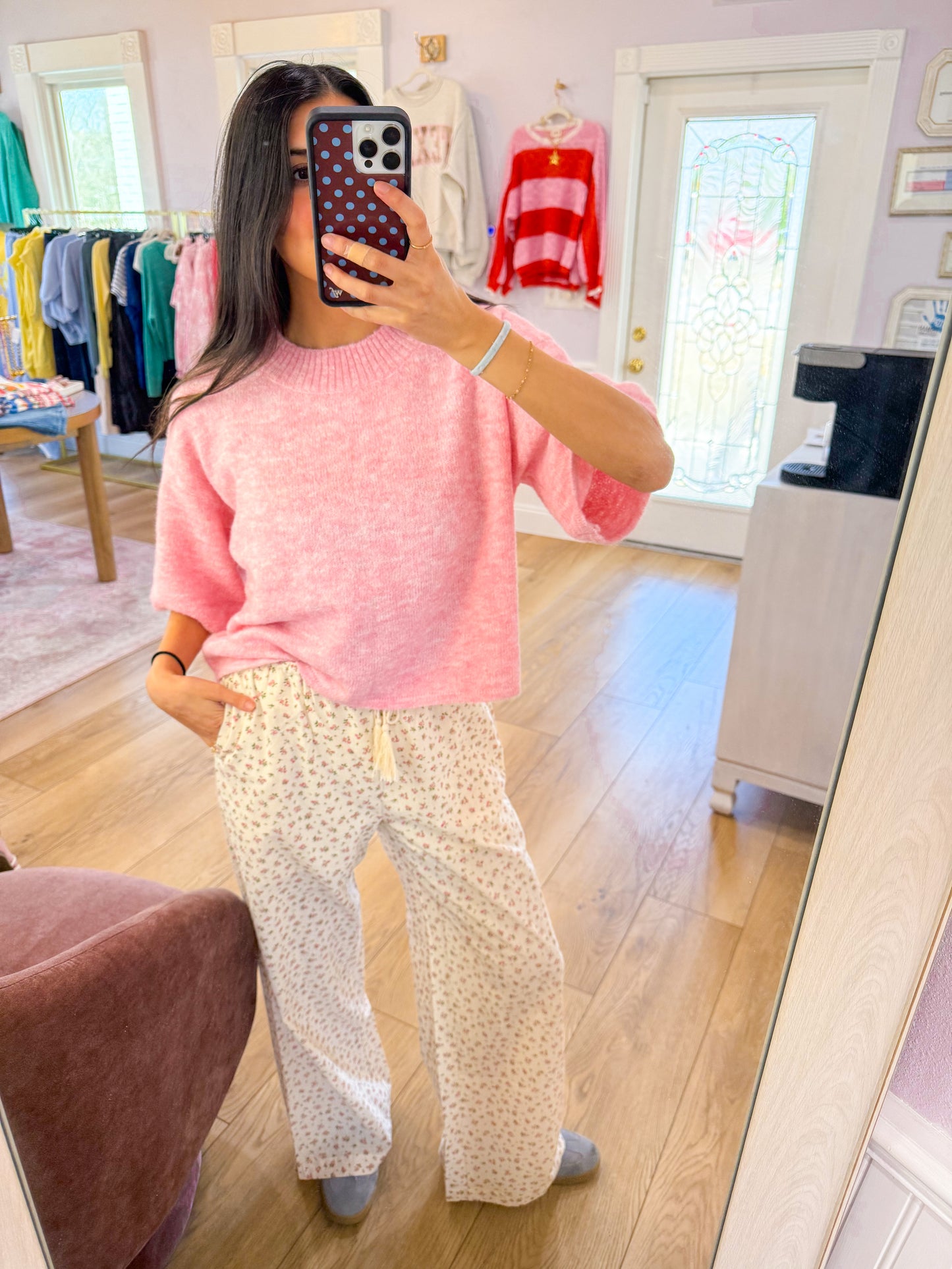 girly floral pants -ROSE