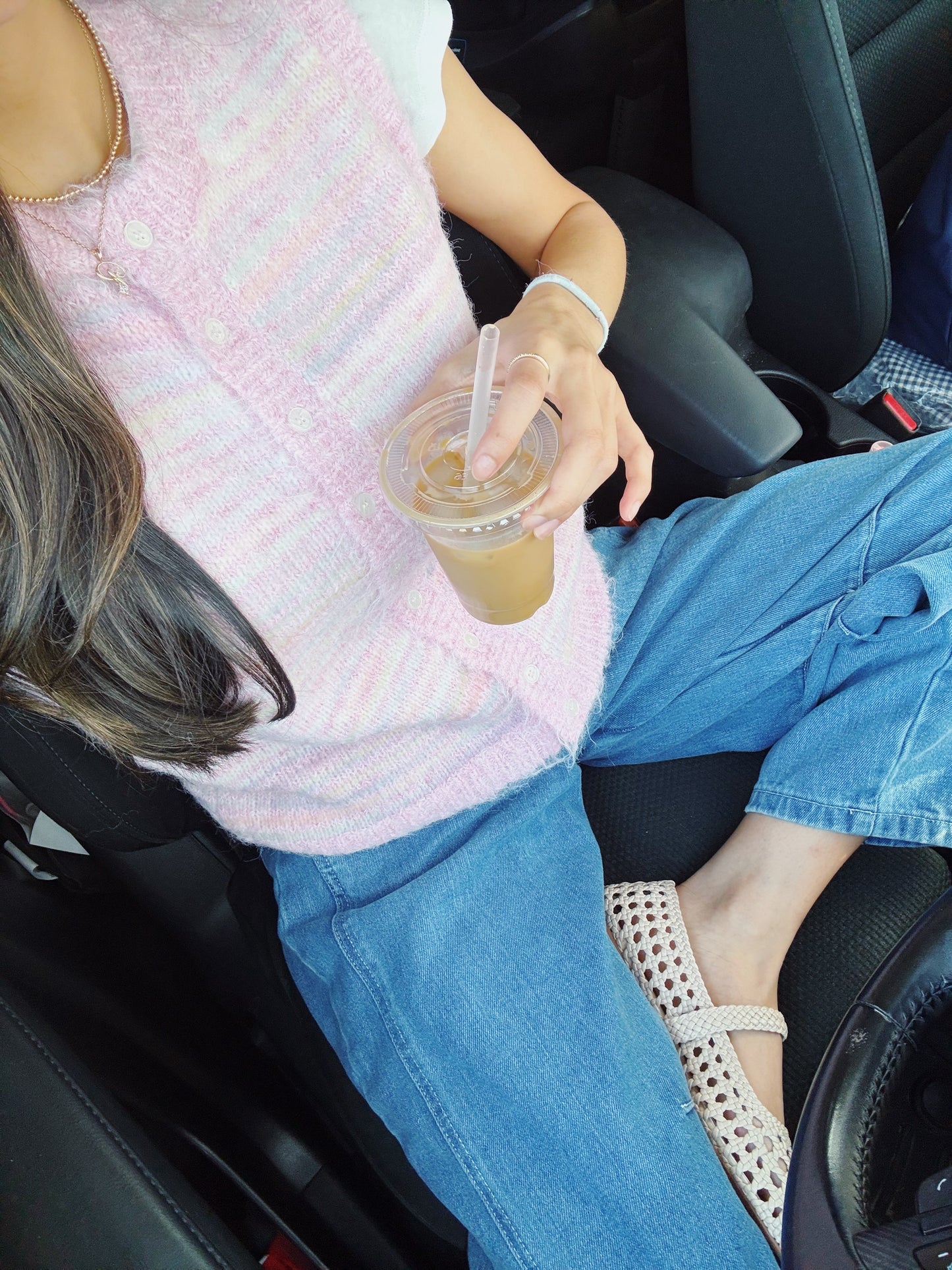 cotton candy rainbow vest