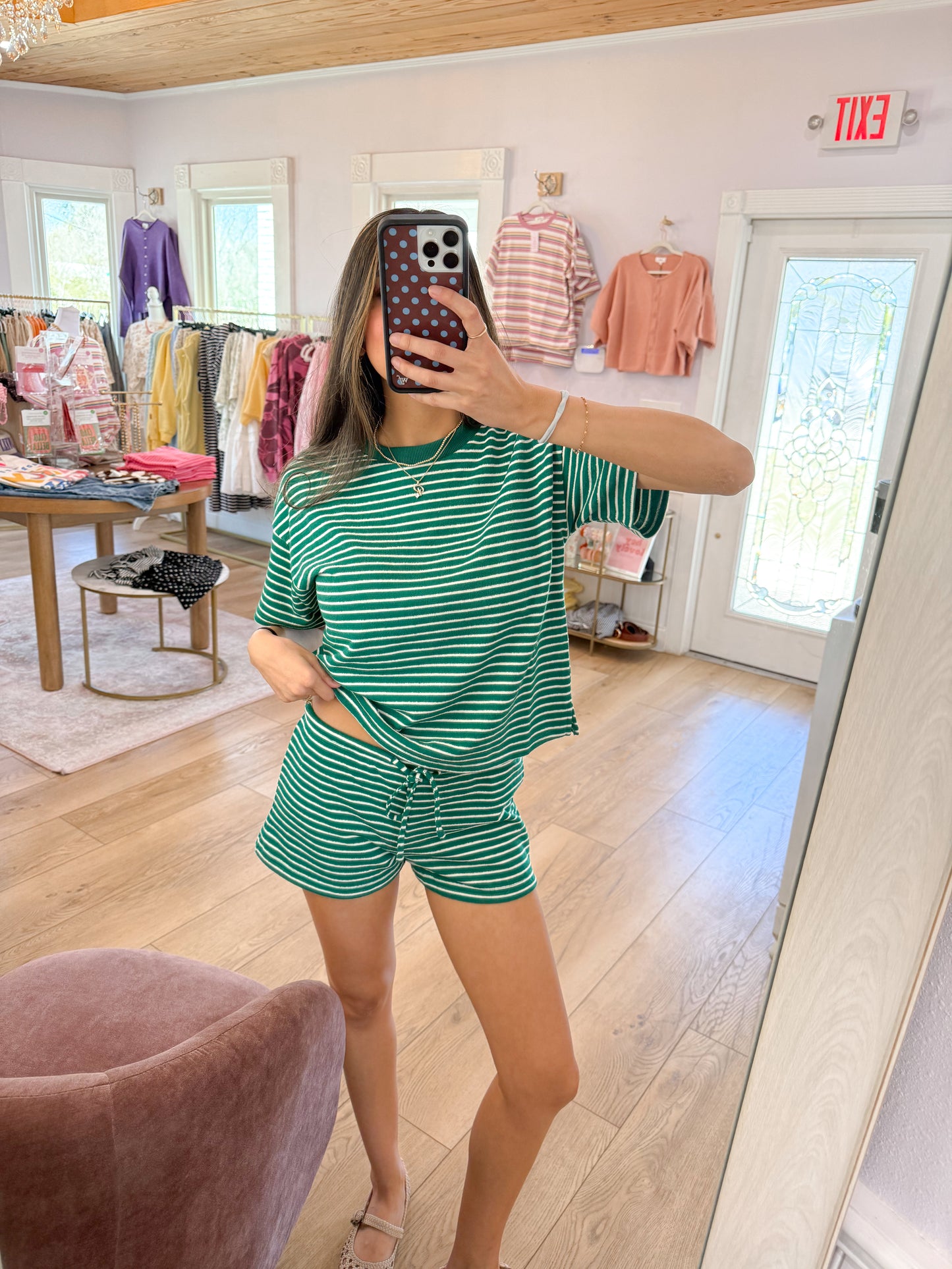 the Macie striped shorts