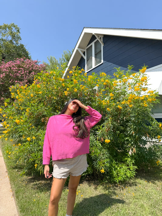the Rory sweater -FUCHSIA