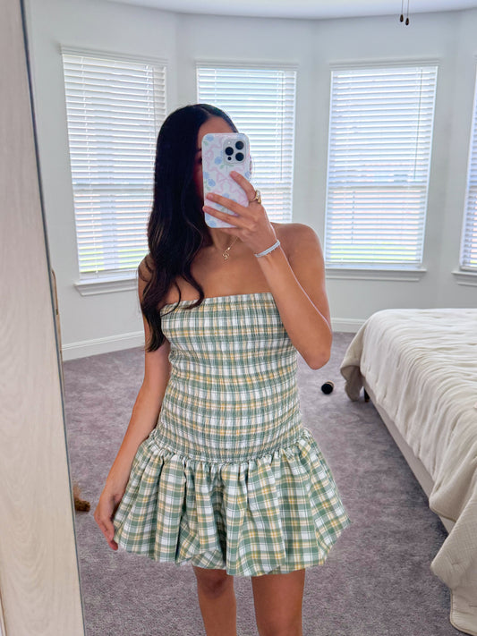 golden girl ruffle dress