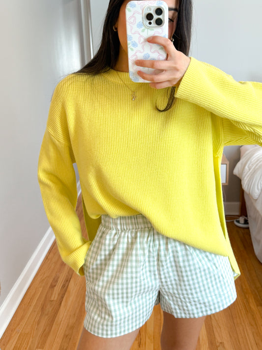 coastal sweater -LEMON