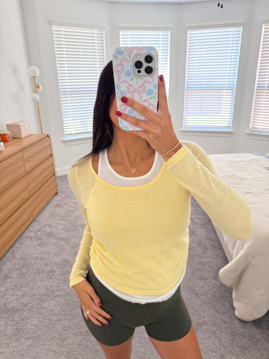 soft layered top -BUTTER