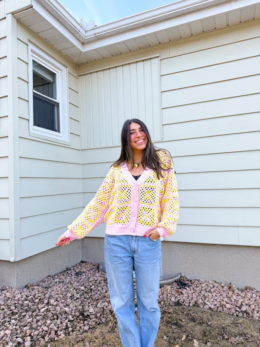 spring petal cardigan