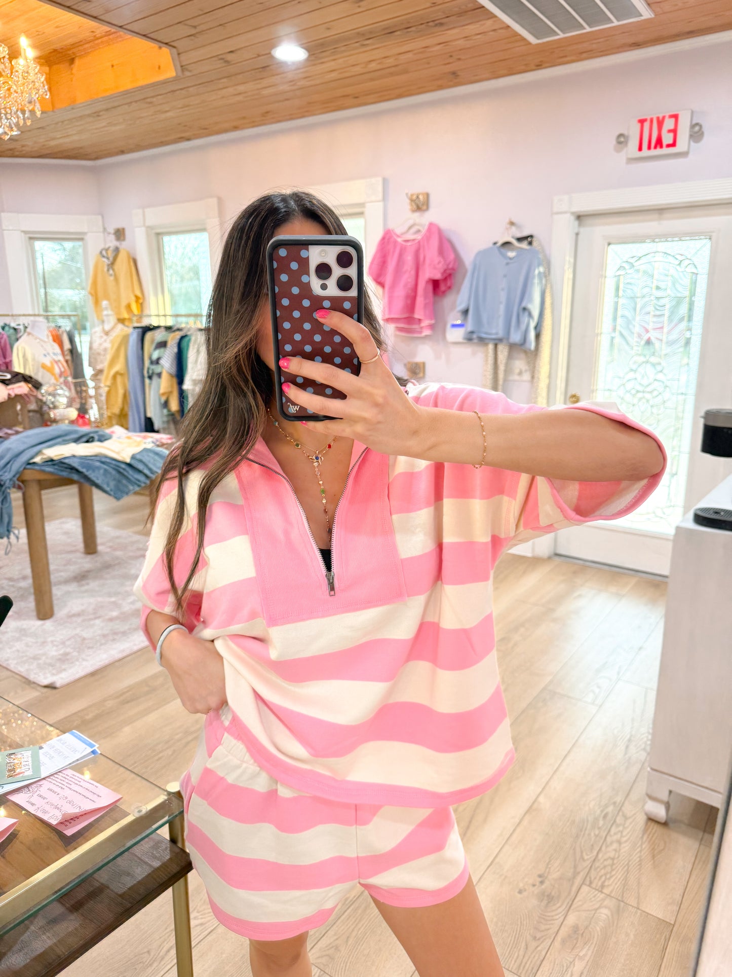 bubblegum striped set