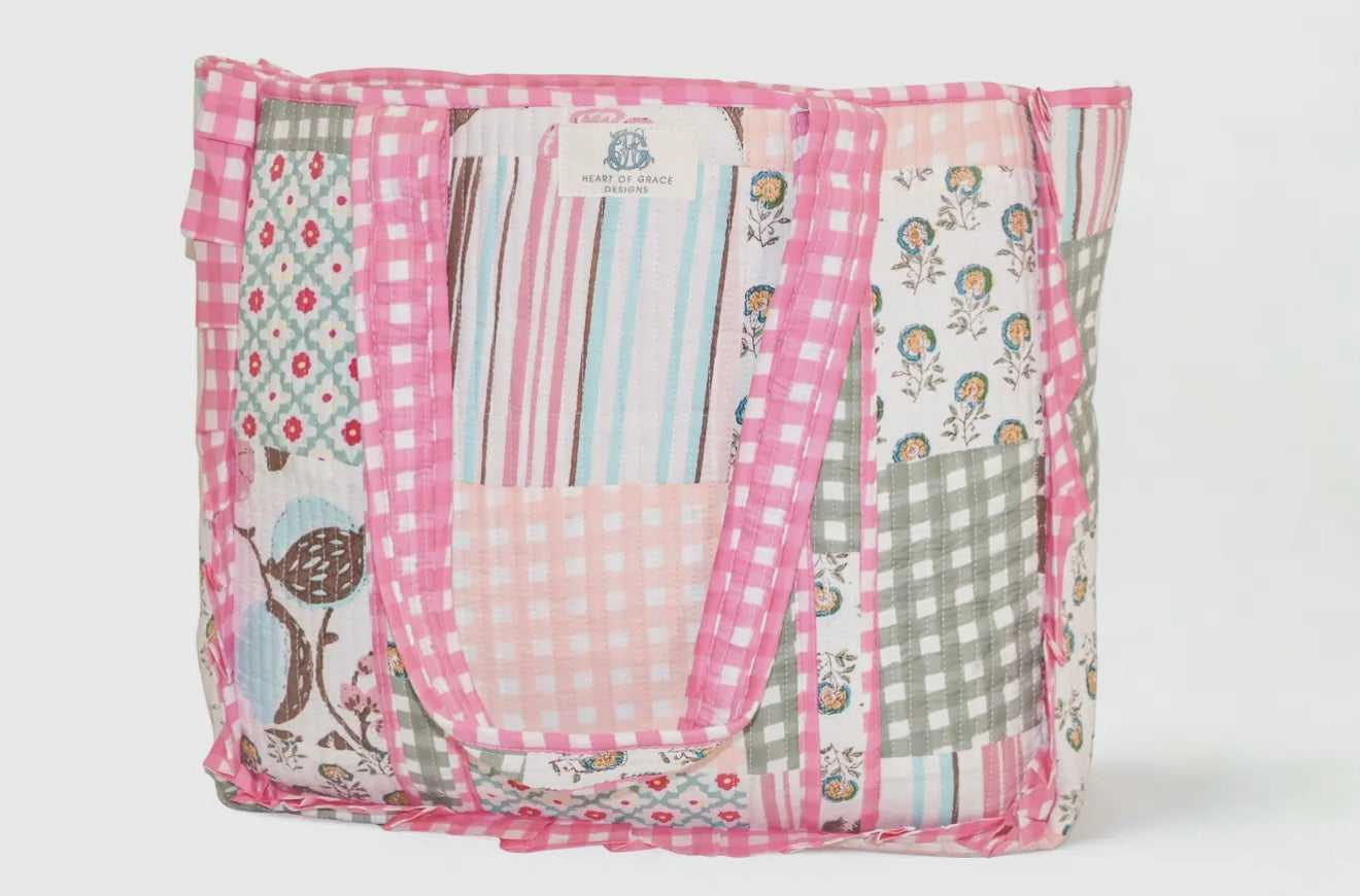 rosey gal quilted bag -LARGE