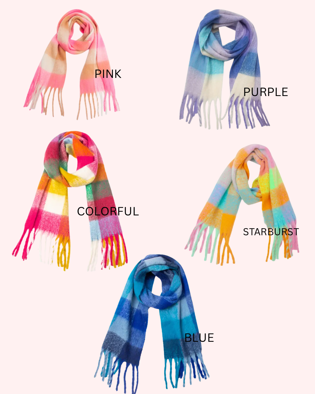lovely colorful scarfs