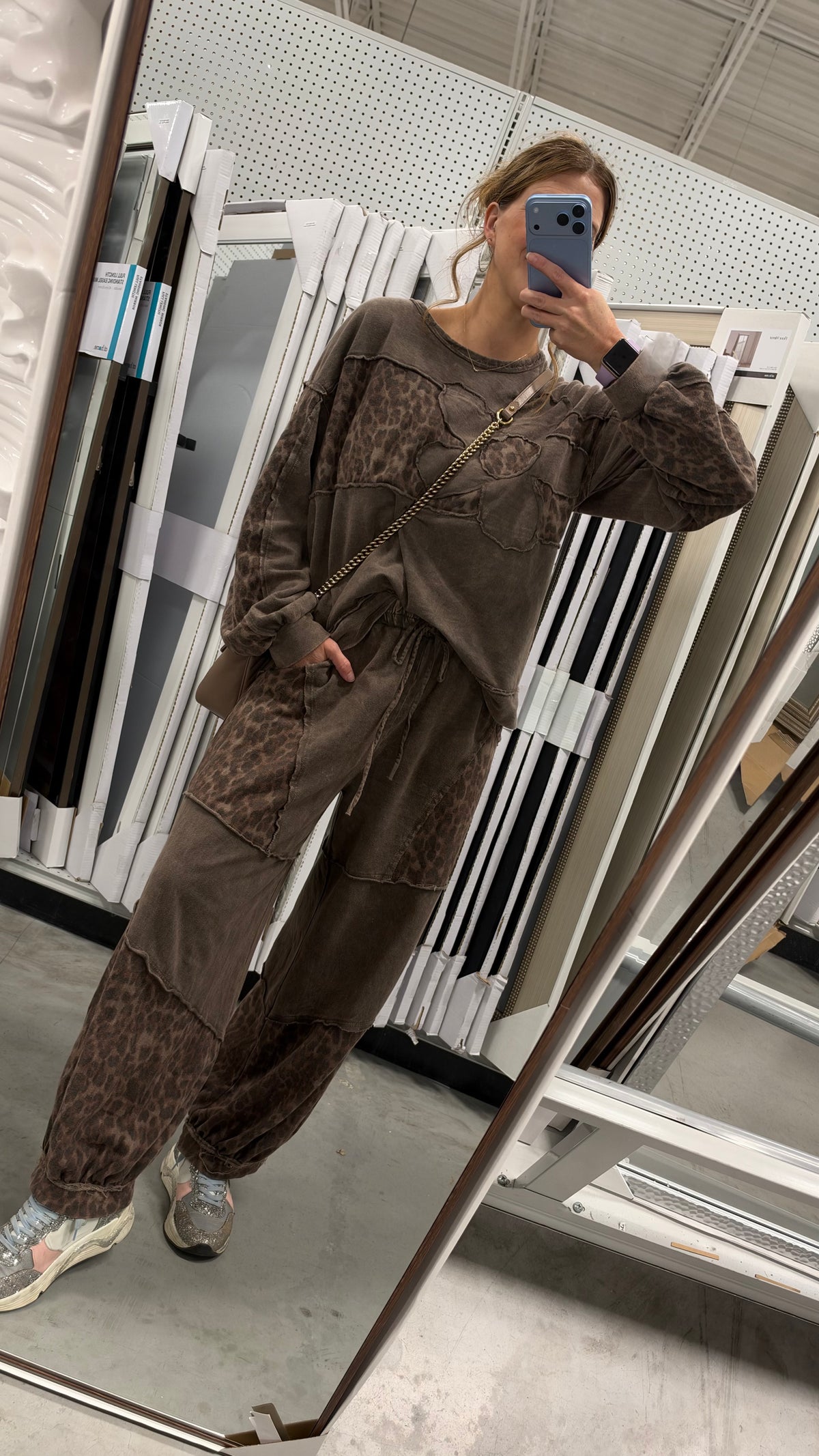 Leopard Balloon Mineral Washed Lounge Pants