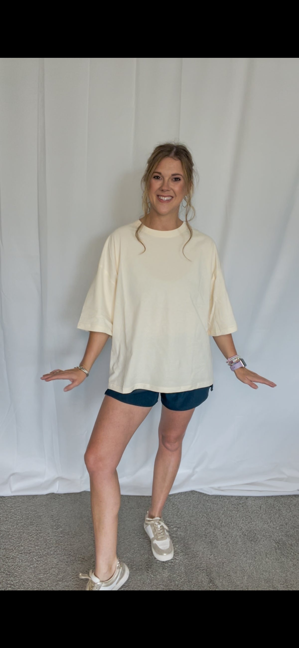 Oversized Everyday Tee: Ivory