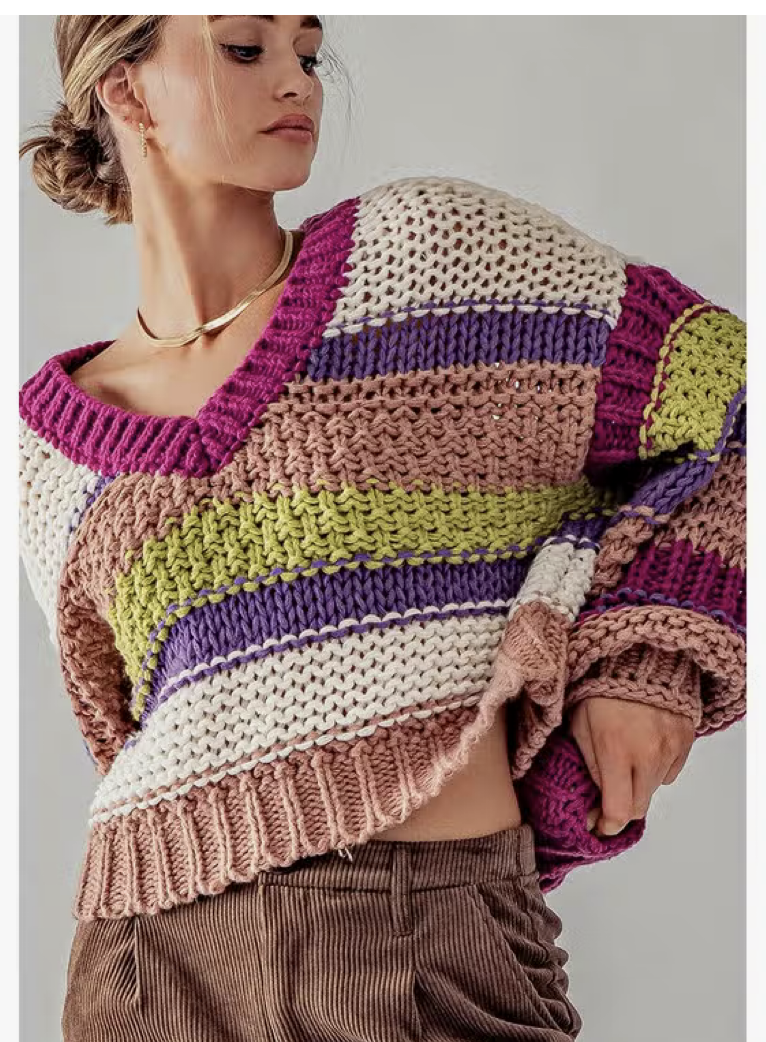 Stella striped knit sweater