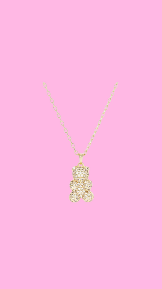 bear dazzled necklace