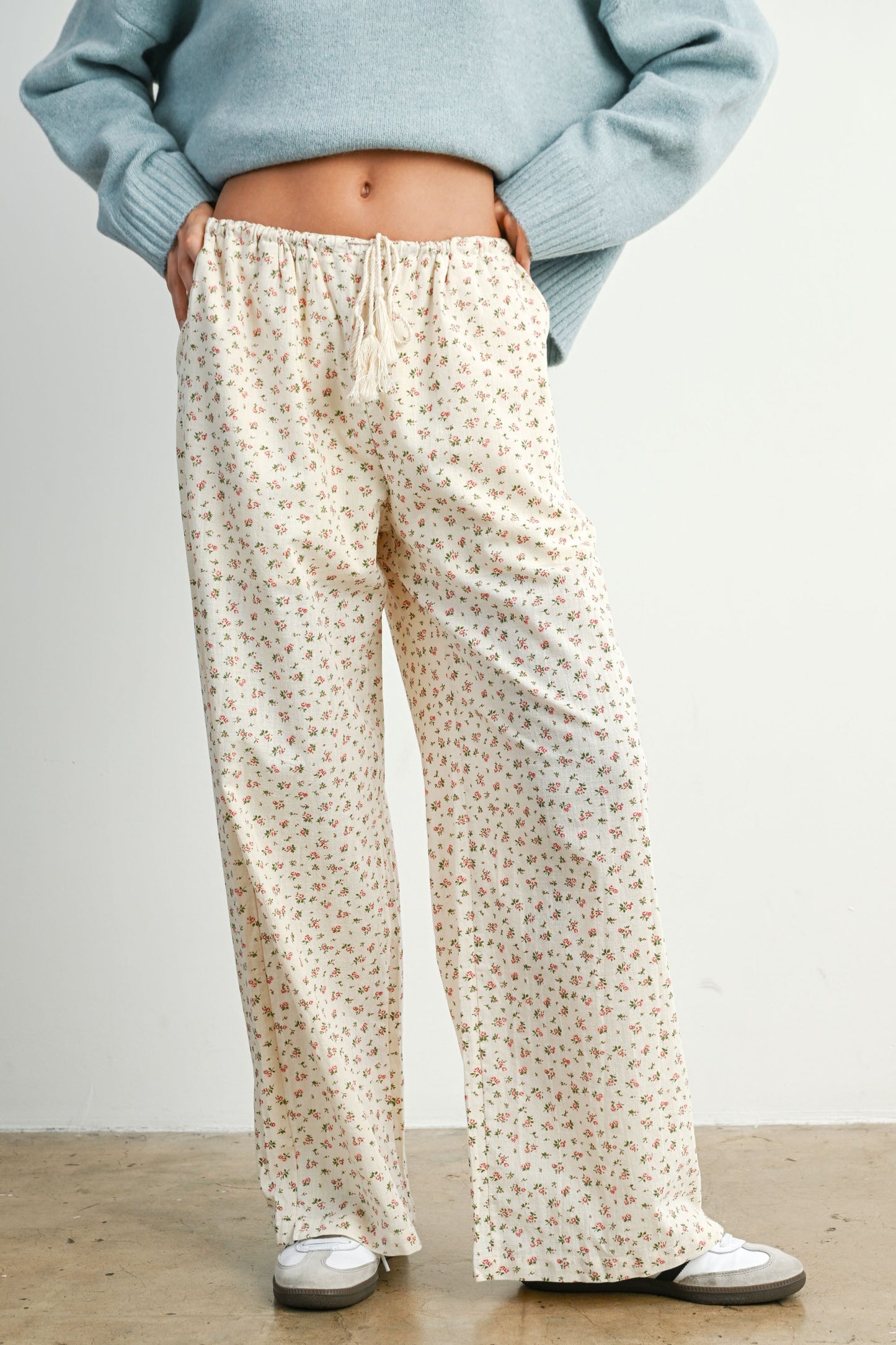 girly floral pants -ROSE