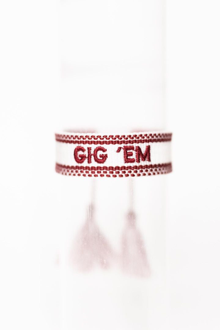 tassel bracelet -GIG EM 1 LEFT