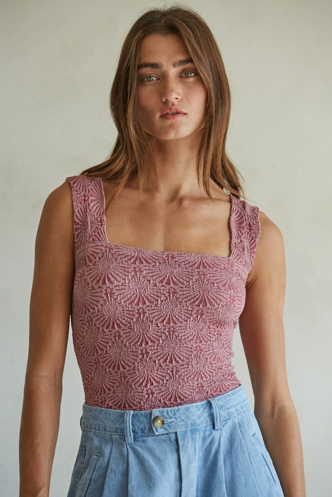 the Paige square tank -MAROON